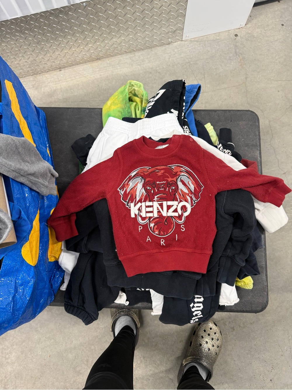Kenzo Kids Burgundy Elephant Logo Sweatshirt
